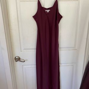 Wine Slip Dress